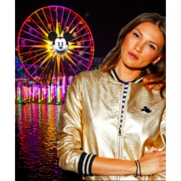 Disney Mickey Gold Collection Full Zip Jacket 90 Years Limited Edition 2X FLAW! - Picture 4 of 13